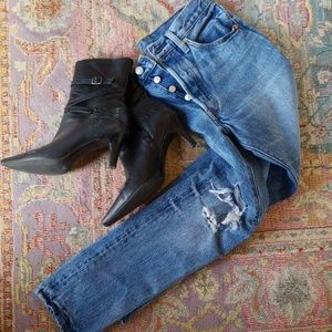 Destroyed Levi's 501 Button Fly